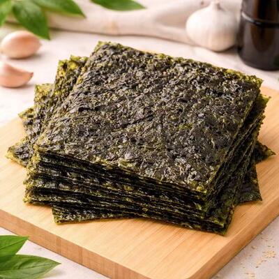 खुदरा और खाद्य उद्योग के लिए समुद्री नमक स्वाद के साथ बीआरसी प्रमाणित ग्लूटेन-मुक्त कम वसा वाले भुने हुए समुद्री शैवाल स्नैक्स